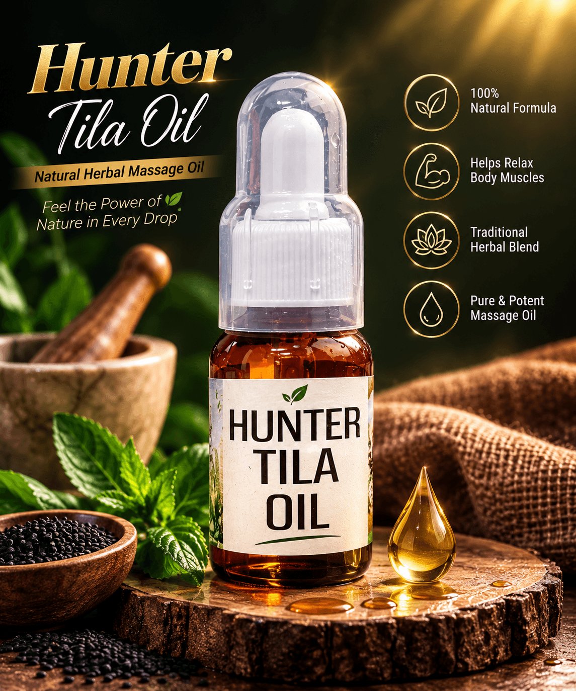 Hunter Tila Oil — Aflatoon Natural Herbal